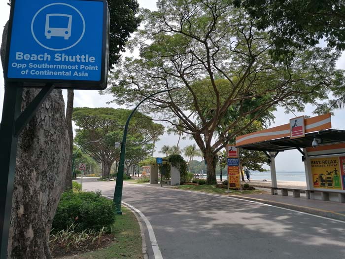 Beach Shuttle Sentosa Bushaltestelle