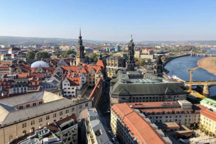 Ausblick Frauenkirche auf die Altstadt Dresden