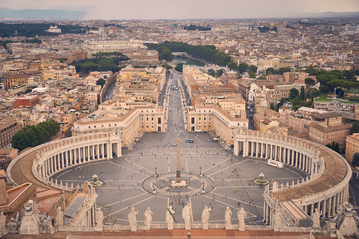 Ausblick Kuppel Petersdom Rom