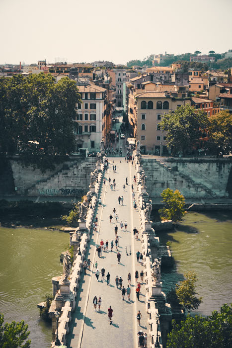 Engelsbrücke Blick Tiber