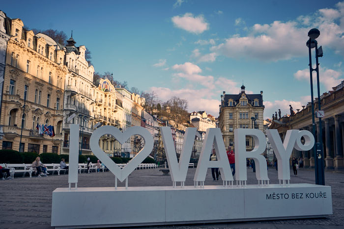 Karlovy Vary Schriftzug