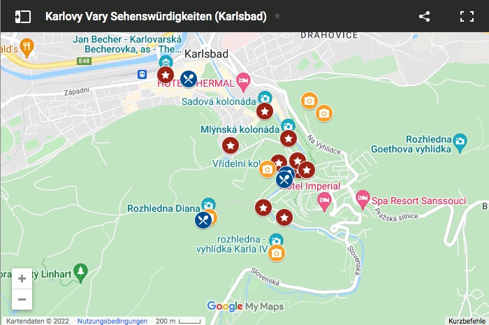 Karlsbad Sehenswürdigkeiten Stadtplan