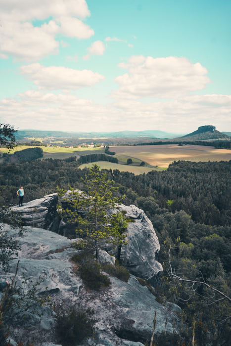 Ausblick von großer Bärenstein auf Lilienstein