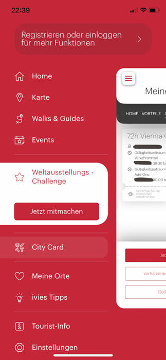 Vienna City Card App