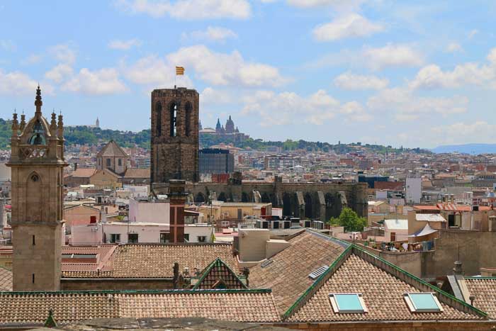 Aussicht Dachterrasse Kathedrale Barcelona