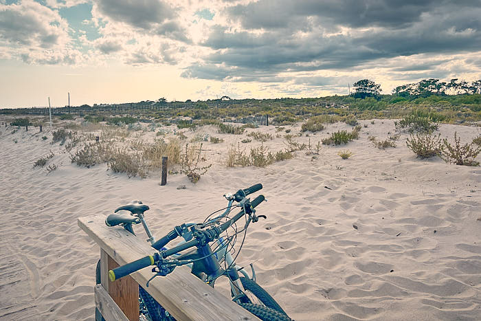 Fahrrad am Praia Manta Rota