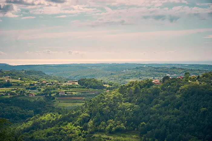 Groznjan Blick ins Mirna Tal