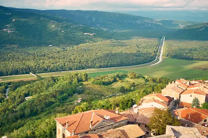 Motovun Blick vom Glockenturm Aussicht